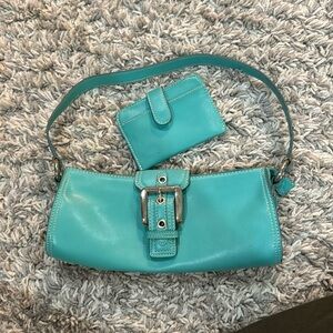 Vintage Y2K Nine West teal bag